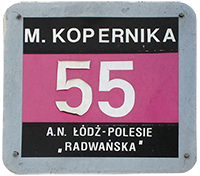 Tabliczka adresowa: ul. Kopernika 55